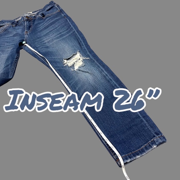 TopShop LUCAS Moto distressed jeans in medium blue wash. Size 28x30 👖 - Picture 6 of 9